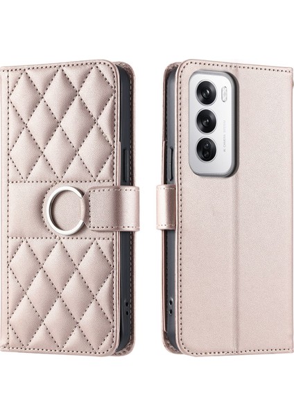 Oppo Reno 12 5g Flip Kılıf Manyetik Halka Deri Flip Ince Cüzdan Kılıfı Kart Tutucu ve Uzun Askılı (Yurt Dışından) indirimleri