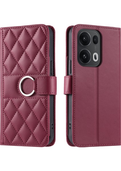 Oppo Reno 13 Pro 5g Flip Kılıf Manyetik Halka Deri Flip Ince Cüzdan Kılıfı Kart Tutucu ve Uzun Askılı (Yurt Dışından) indirimleri