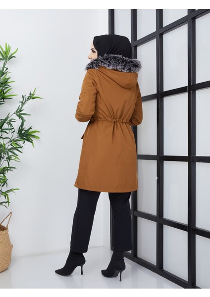 Kadın Kısa Yağmurluk Bondik Mont Taba modelleri