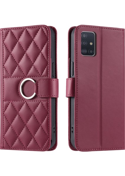 Samsung Galaxy A51 4g Flip Kılıf Manyetik Halka Deri Flip Ince Cüzdan Kılıfı Kart Tutucu ve Uzun Askılı (Yurt Dışından) indirimleri