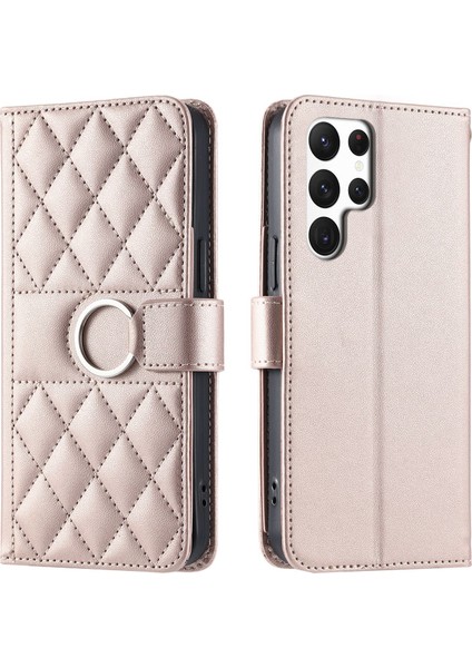 Samsung Galaxy S24 Ultra Flip Kılıf Manyetik Halka Deri Flip Ince Cüzdan Kılıfı Kart Tutucu ve Uzun Askılı (Yurt Dışından) indirimleri