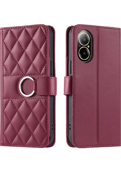 Realme C67 4g Flip Kılıf Manyetik Halka Deri Flip Ince Cüzdan Kılıfı Kart Tutucu ve Uzun Askılı (Yurt Dışından) indirimleri
