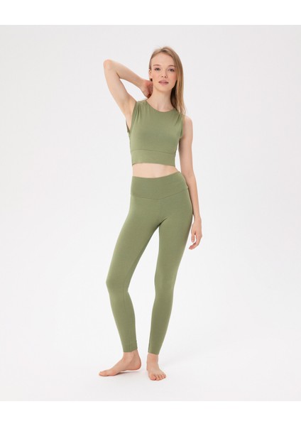 Matcha EcoVero Sırt Dekolteli Drape Detaylı Crop Sırt Pencereli Büstiyer modelleri