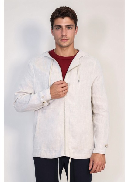 / Fermuarlı Sweatshırt/ Bej