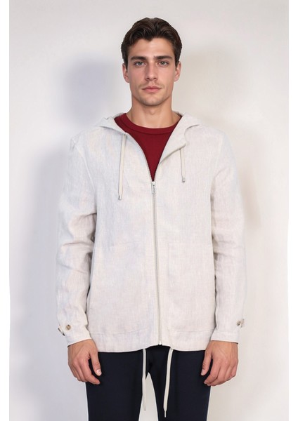 / Fermuarlı Sweatshırt/ Bej