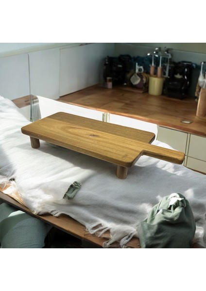 Akasya Ayaklı Dikdörtgen Büyük Servis - 25743