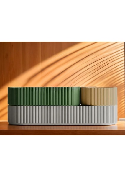 Modüler Organizer – 4’lü Set | 3D Baskı Yuvarlak Saklama Kutusu & Çiçeklik fırsatları