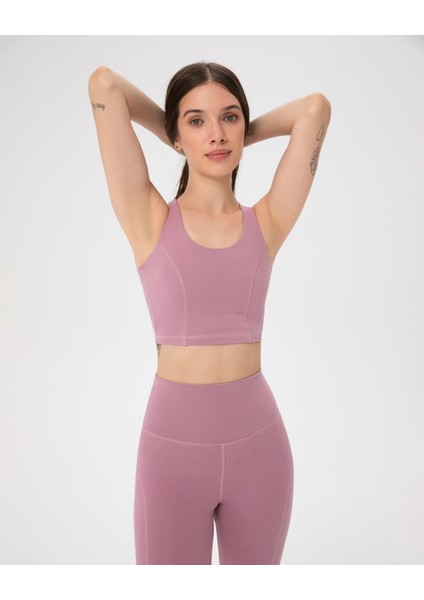 Pembe Göğüs Pedli Active Organik Pamuk Bra