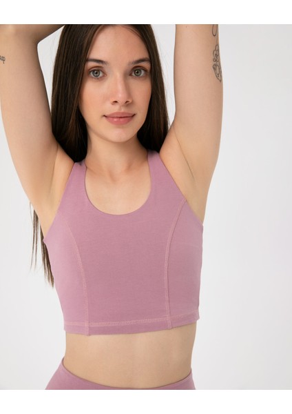 Pembe Göğüs Pedli Active Organik Pamuk Bra fırsatları