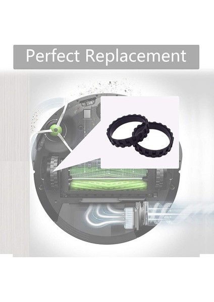 Irobot Roomba Tekerlekler Serisi 500, 600, 700, 800 ve 900 Için Lastikler, Kaymaz, Büyük Yapışma ve Kolay Montaj 4'lü Paket (Yurt Dışından) indirimleri