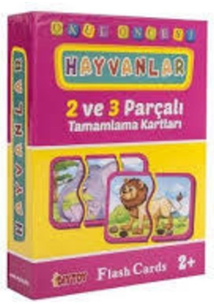 Hayvanlar 2 ve 3 Parçalı Okul Öncesi Tamamlama Kartları