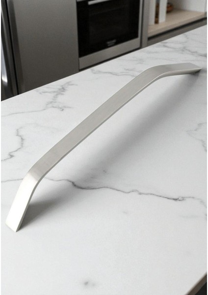 Eko Şahin Alüminyum Metal Lüks Modern Mobilya Çekmece Mutfak Dolabı Kulpu Inox (5 Adet)