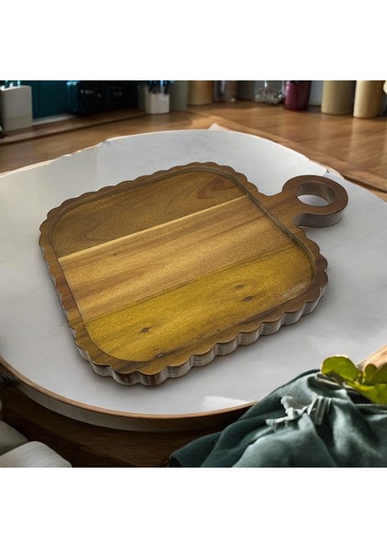 Akasya Kare Tutmalı Sunum Tabağı - 67434