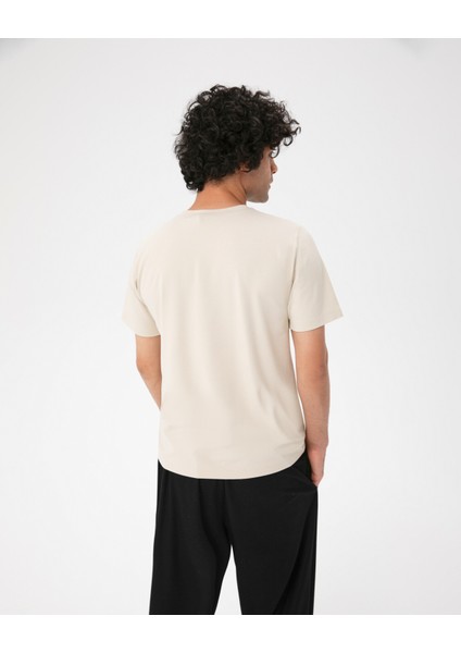 Krema Erkek Viskoz T-Shirt fiyatları