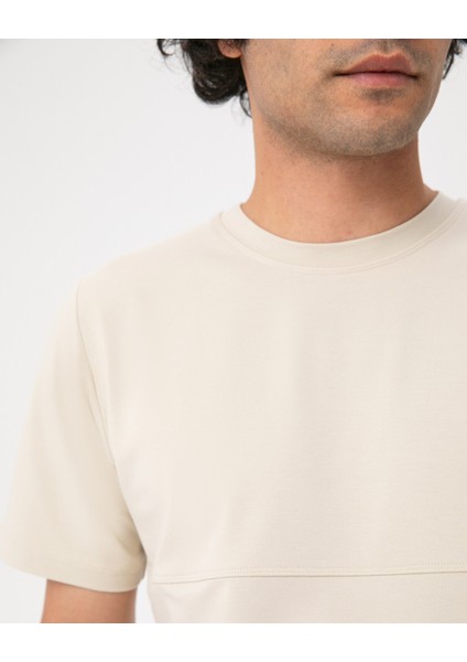 Krema Erkek Viskoz T-Shirt modelleri