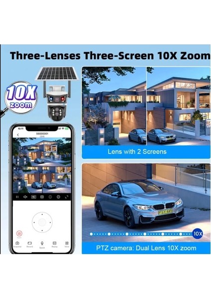 Avenir Hem Sım Kartla ve Wi-Fi ile Çalışın 4g Güneş Panelli Güvenlik Kamerası, 10X Zoom, Çift Lens, Gece Renkli Çekim fırsatları