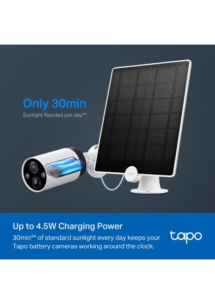 Tapo A201 | 360° Ayarlanabilir Güneş Paneli | IP65 Su ve Toz Geçirmez | 4.5W Güç | 4m Kablolu | Tapo Güvenlik Kameraları İçin Enerji Kaynağı fırsatları