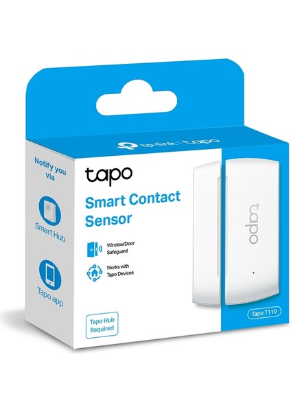 Tapo T110 | Akıllı Kapı/Pencere Sensörü | Anlık Bildirim | Pil Dahil | Kolay Kurulum | Tapo Hub Gerektirir | Diğer Tapo Cihazları ile Aksiyon Tetikleme