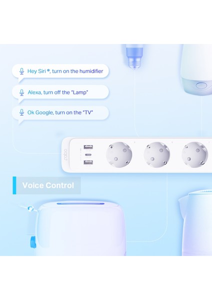 Tapo P300 | 3’lü Wi-Fi Akıllı Priz | 18W Hızlı Şarj | Uzaktan Kontrol | Alexa | Google Home | Apple HomeKit Uyumlu | 1.5m Kablo | Kolay Kurulum