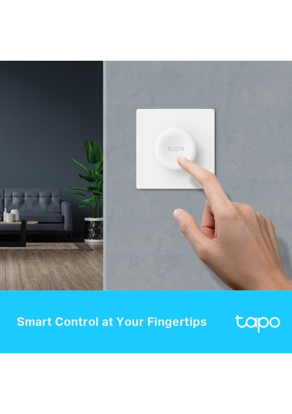 Tapo S200D | Akıllı Işık Düğmesi | Kablo Gerektirmez | Pil Dahil | Gerçek Zamanlı Bildirimler | Kolay Kurulum | Tapo Hub Gerektirir | Uzaktan Kontrol ve Tapo Cihazlarıyla Entegre Çalışma