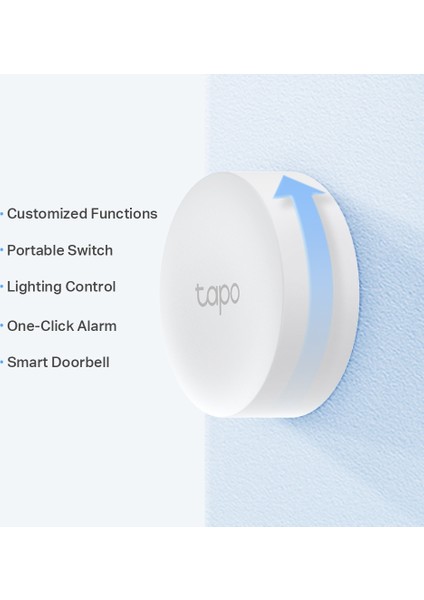 Tapo S200B | Akıllı Buton | Özelleştirilebilir Eylemler | Tek Tıklamayla Alarm | Uzun Ömürlü Pil | Akıllı Kontrol | Kolay Kurulum | Tapo Hub Gereklidir