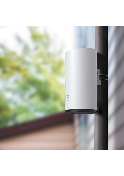 Deco X50-Outdoor(1-Pack) Dış Mekan/İç Mekan Wi-Fi 6 Mesh Ünitesi | AX3000 Mbps Hız | Fiber Uyumlu | Çift Bant | 1 Gbps Port | 230 m² 'ye Kadar Kapsama | Toza ve Suya Dayanıklılık