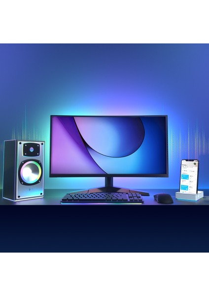Tapo L900-5 | Akıllı Wi-Fi LED Şerit | 5m | Çok Renkli | Müzikle Senkronizasyon | Uygulama ve Sesle Kontrol | Alexa & Google Assistant Uyumlu | Kolay Kurulumlu Dekoratif LED Işık