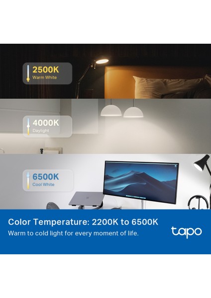 Tapo L535E, Matter Wi-Fi LED Akıllı Ampul, Çok Renkli, 8,6W, Enerji Izleme, Apple Homekits, Amazon Alexa ve Google Home ile Çalışır, Renk Değiştirilebilir, Hub Gerekmez