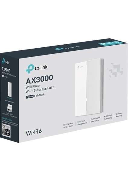 Festa F65-WALL AX3000MBPS 4 Gigabit Port Dual-Band Wi-Fi 6 Duvar Tipi Access Point