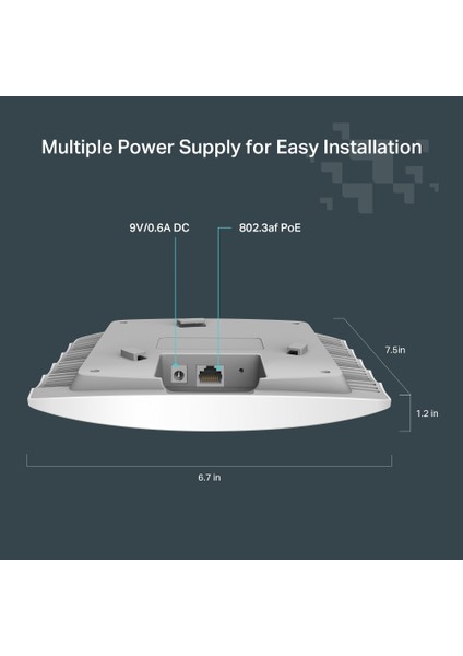Festa F41, N300MBPS, 10/100 Port, Festa Mesh, Kesintisiz Dolaşım, Ücretsiz Bulut Yönetimi, Poe ve Güç Adaptörü, Wi-Fi 4 Tavan Tipi Access Point