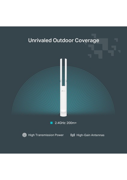Festa F41, N300MBPS, 10/100 Port, Festa Mesh, Kesintisiz Dolaşım, Ücretsiz Bulut Yönetimi, Pasif Poe Destekli, IP65 Sertifikalı, Wi-Fi 4 Dış Mekan Access Point