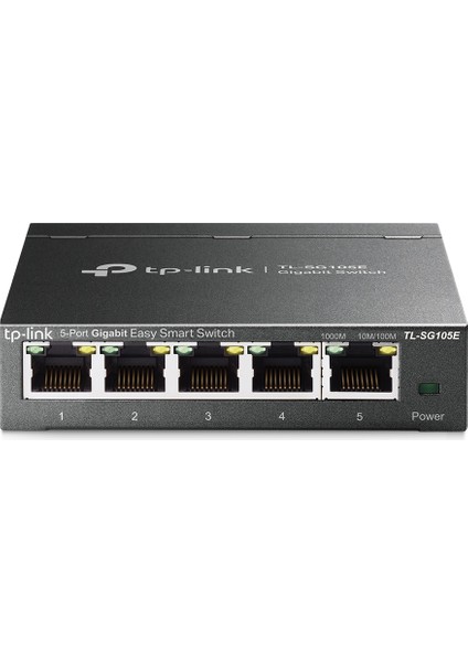 TL-SG105E 5 Port 10-100-1000 Mbps Easy Smart Switch Çelik Kasa