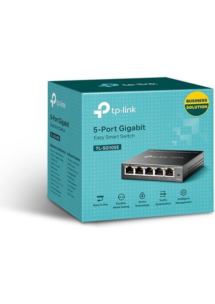 TL-SG105E 5 Port 10-100-1000 Mbps Easy Smart Switch Çelik Kasa