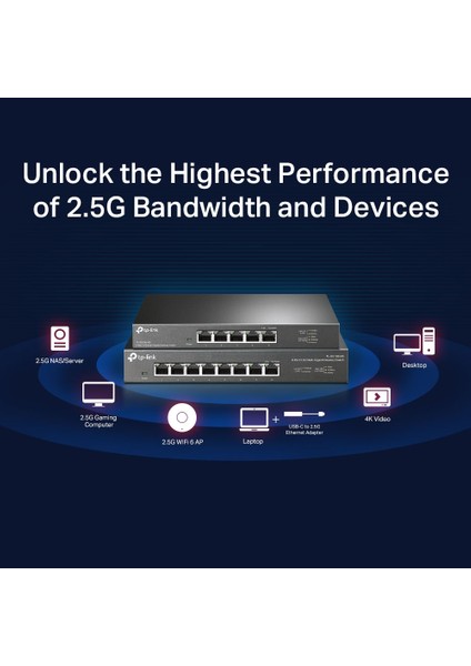 TL-SG105-M2, 5 Port 2.5g Multı Gıgabıt Masaüstü Swıtch indirimleri