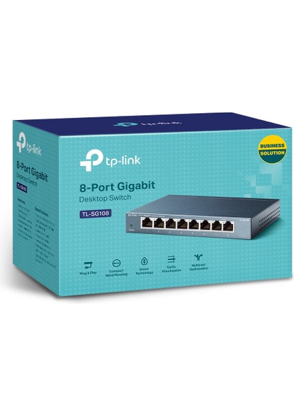 TL-SG108 8 Port 10-100-1000 Mbps Switch Çelik Kasa