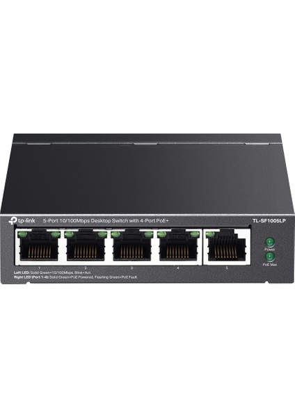TL-SF1005LP 5 Port 4 Port Poe+ 10-100 Mbps 1 Port Uplink Switch Çelik Kasa