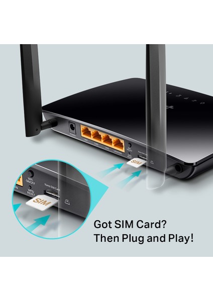 TL-MR6400 | Kablosuz 4G LTE Router | N300 Mbps | 4G/3G SIM Yuvası | Kolay Kurulum | Konuk Ağı & Ebeveyn Kontrolü | Tüm Servis Sağlayıcılar ile Uyumludur