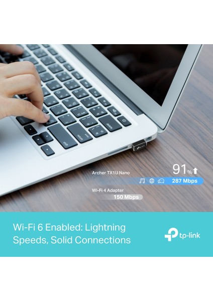 Archer TX1U Nano | Wi-Fi 6 USB Adaptör | AX300 Mbps | Nano Boyut | MU-MIMO | AP Modu | Kolay Kurulum | Windows & Linux Uyumlu | Seyahat ve Uzaktan Çalışma İçin İdeal