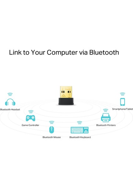 Archer T2UB Nano | Wi-Fi 5 & Bluetooth 4.2 USB Adaptör | AC600 Mbps | Dual Band | Nano Tasarım | Gelişmiş Güvenlik | Windows Uyumlu