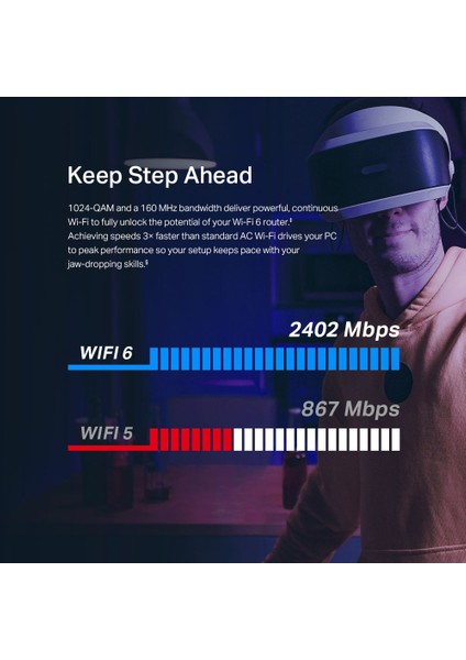 Archer TX55E | Wi-Fi 6 & Bluetooth 5.2 PCIe Adaptör | AX3000 Mbps | Intel Yonga Seti | İki Anten & Özel Soğutucu | 1024-QAM | Ultra Düşük Gecikme | Windows 10/11 Uyumlu