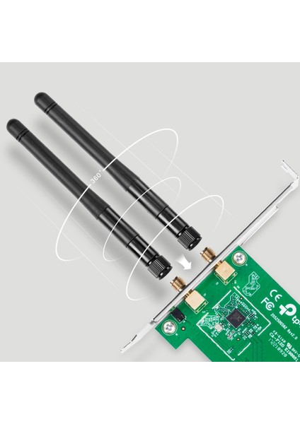 TL-WN881ND | 300 Mbps Kablosuz N PCIe Adaptör | MIMO Teknolojisi | Geniş Kapsama Alanı | HD Video Akışı için İdeal | WPS ile Kolay Güvenlik Kurulumu
