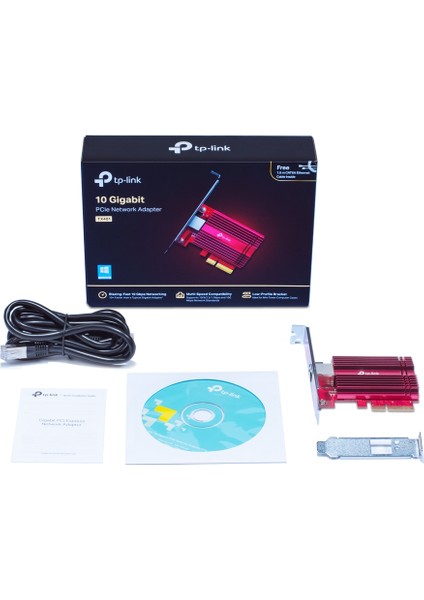 TX401 | Gigabit PCIe Ağ Adaptörü | 10 Gbps Hız | 10G Base-T | Gigabit & Hızlı Ethernet Uyumluluğu | CAT6A 1 |5m Ethernet Kablosu Dahil | Windows & Linux Destekli indirimleri