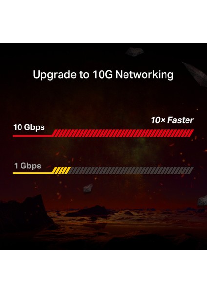 TX401 | Gigabit PCIe Ağ Adaptörü | 10 Gbps Hız | 10G Base-T | Gigabit & Hızlı Ethernet Uyumluluğu | CAT6A 1 |5m Ethernet Kablosu Dahil | Windows & Linux Destekli