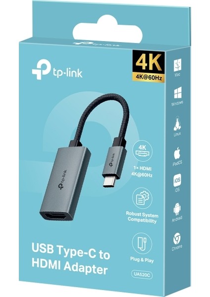 UA520C | USB-C - HDMI Adaptör | 4K@60Hz Ultra HD | Tak & Çalıştır | Mac/Windows/iPadOS/Android uyumlu | Dayanıklı alüminyum gövde fiyatları