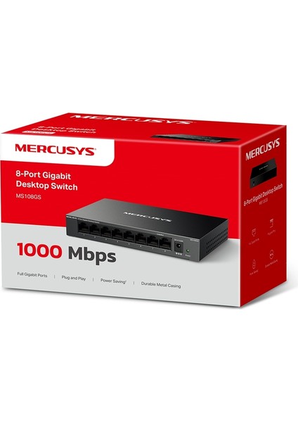 MS108GS, 8-Port 10/100/1,000 Mbps Masaüstü Switch fırsatları