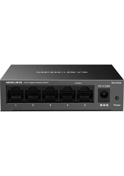 MS105GS, 5-Port 10/100/1,000 Mbps Masaüstü Switch
