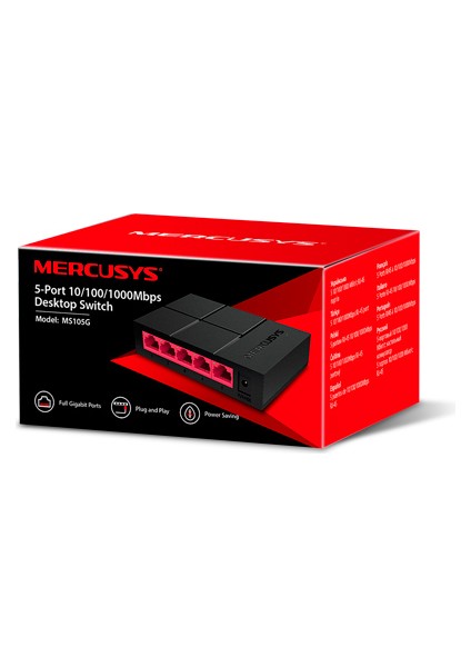 MS105G 5-Port 10/100/1000 Mbps Masaüstü Switch