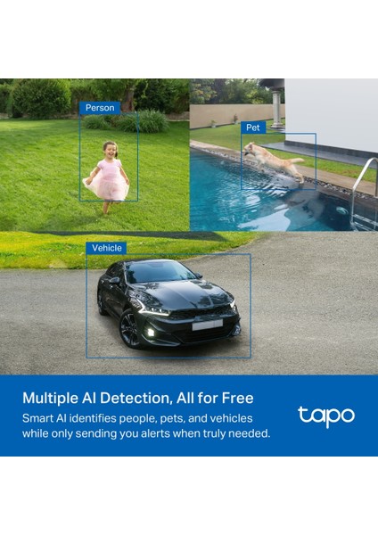 Tapo C425 KIT | Kablosuz Bataryalı Güvenlik Kamerası Kiti | 2K 4MP QHD | AI Desteği | Renkli Gece Görüşü | Su Geçirmez | 150° Geniş Açılı | Yerel/Bulut Depolama | Güneş Paneli Dahil
