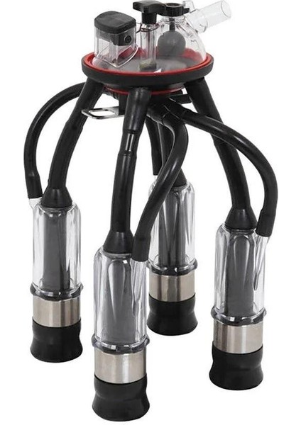 Süt Sağma Makinesi 240 cc Sağım Demeti (Özel Ölçü) (Şeffaf Kılıf / Kauçuk Memelik)