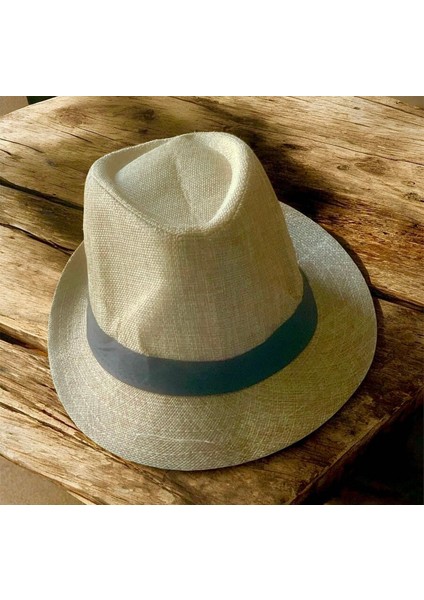 Fedora Hasır Şapka Bej